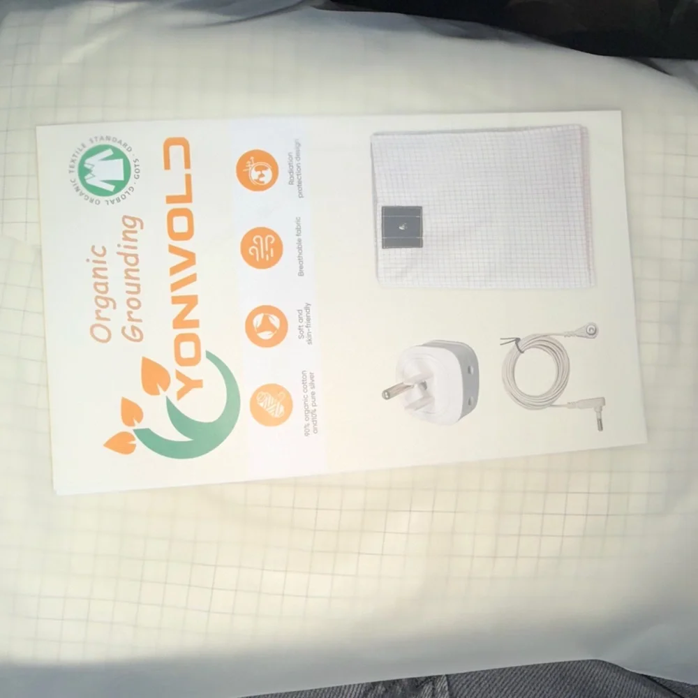 White Organic Grounding Mattress Cover